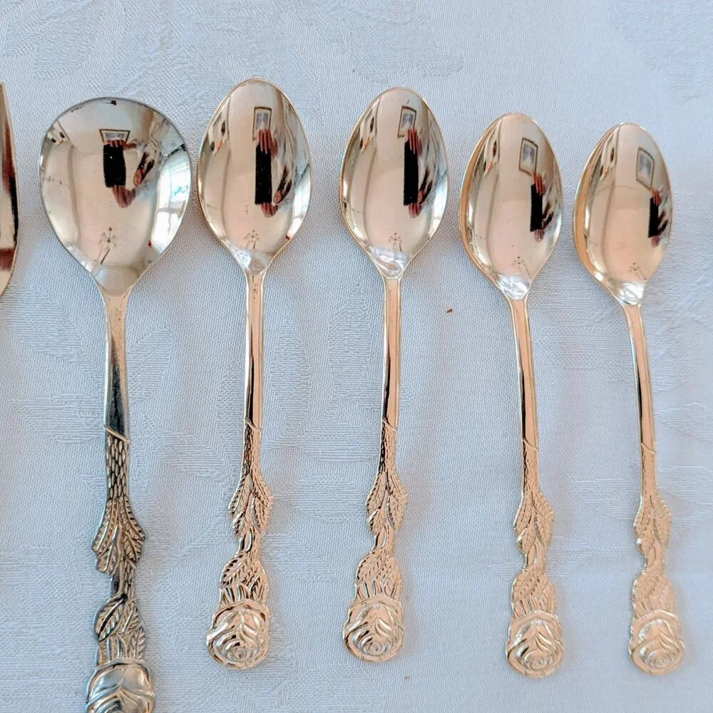 VTG Hildesheim Rose Nivella Rostfrei 11-Piece Flatware Set 18/10 Stainless Steel